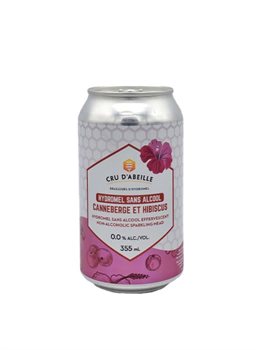 Cru dabeille - Hydromel Canneberge & Hibiscus Sans Alcool - Broue Ha Ha