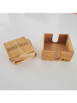 Sous-verres en bambou avec support Sous-verres en bambou avec support